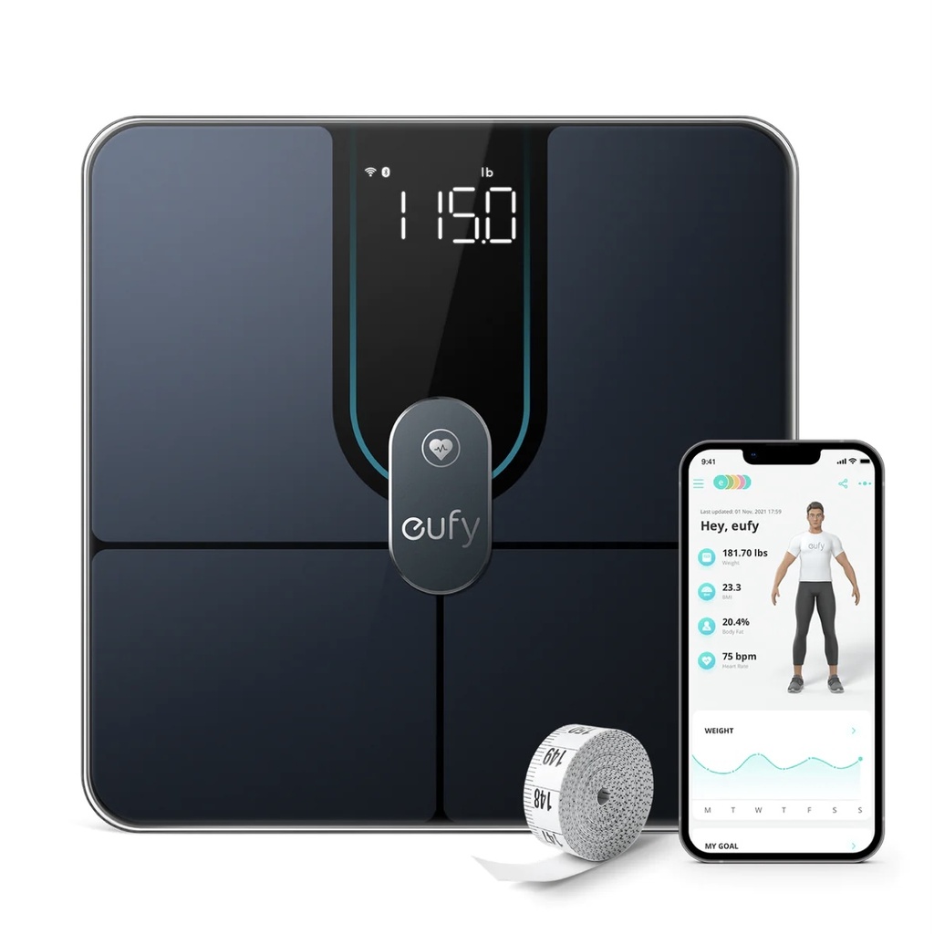Eufy Smart Scale P2 Pro - Black | Newton Stores